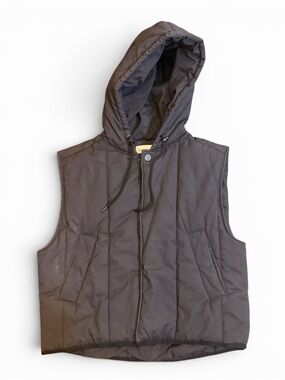 Wrap London Puffer Vest with Hood Black Size 6 Poetry
